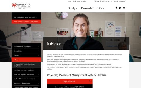 InPlace | University Placement Management System | UTAS