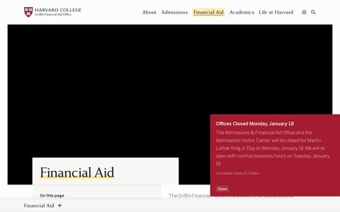 Financial Aid | Harvard College