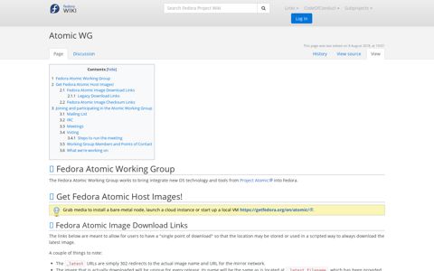 Atomic WG - Fedora Project Wiki