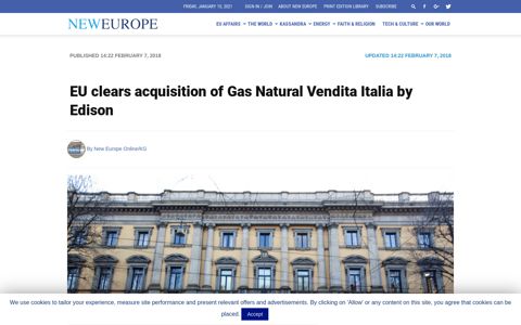EU clears acquisition of Gas Natural Vendita Italia by Edison ...