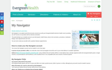 My Navigator Patient Portal | Kirkland, WA | EvergreenHealth