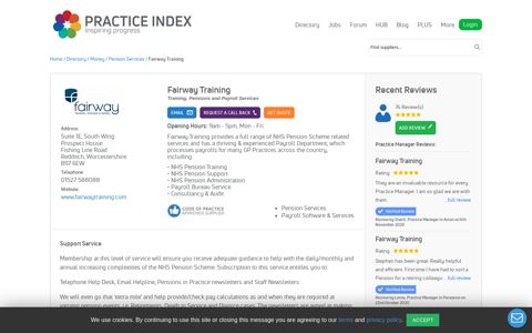 Fairway Training Reviews | Practice Index