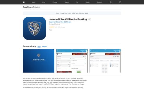 ‎Jeanne D'Arc CU Mobile Banking on the App Store