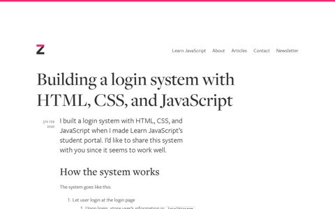 Building a login system with HTML, CSS, and JavaScript | Zell ...