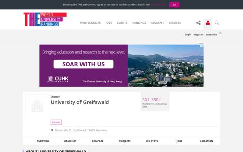 University of Greifswald | World University Rankings | THE