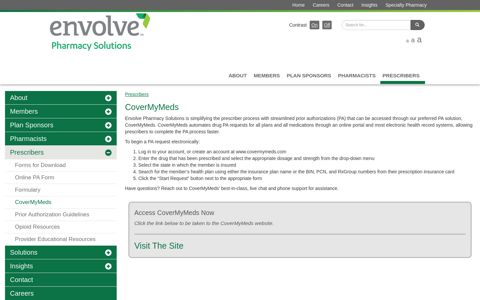 CoverMyMeds | For Prescribers | Envolve Pharmacy Solutions