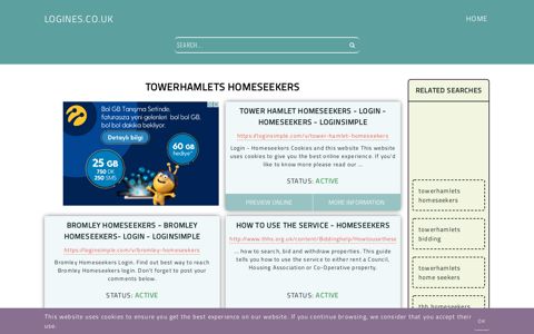 towerhamlets homeseekers - General Information about Login
