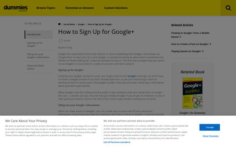 How to Sign Up for Google+ - dummies