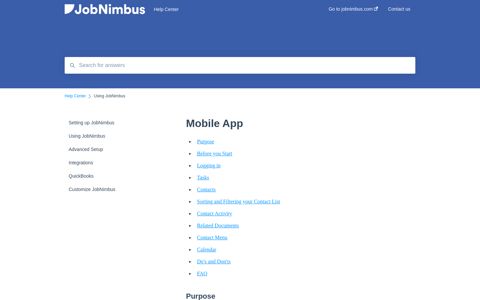 Mobile App - Customize JobNimbus