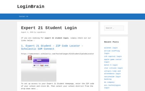 expert 21 student login - LoginBrain