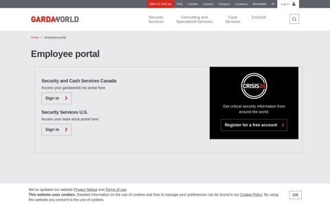 Employee portal | GardaWorld