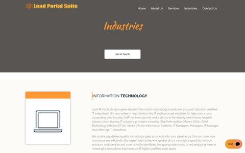 Lead Portal Suite_Industries