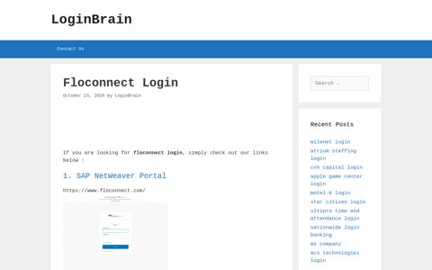 Floconnect - Sap Netweaver Portal - LoginBrain