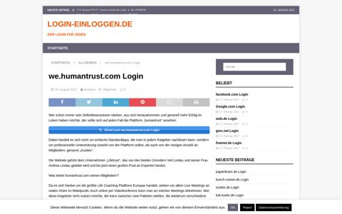 we.humantrust.com Login - Login-einloggen.de