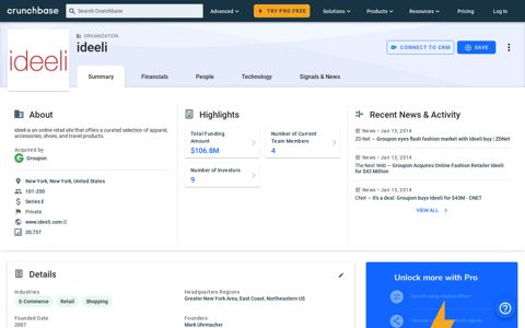 ideeli - Crunchbase Company Profile & Funding