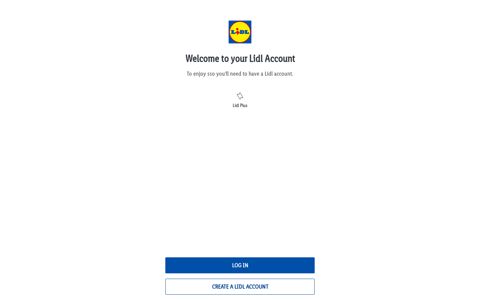 Log in with your Lidl account