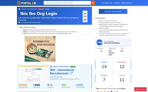 Ibis Ibo Org Login - Portal-DB.live