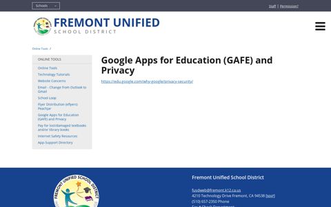 Google Apps for Education (GAFE) and Privacy