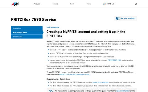 Creating a MyFRITZ! account and setting it up in the FRITZ!Box