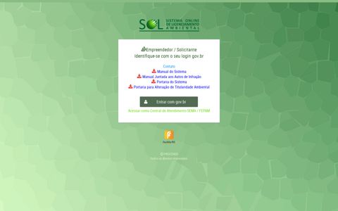 Sistema Online de Licenciamento Ambiental: SOL