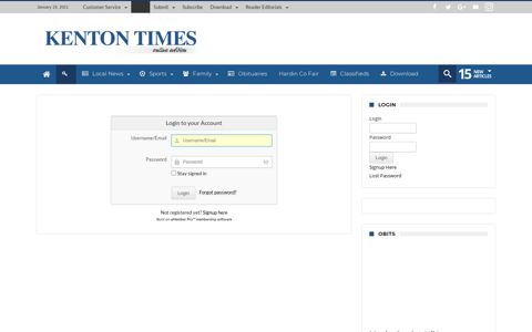 Please login - Kenton Times