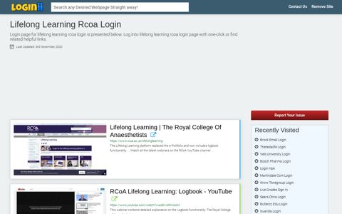 Lifelong Learning Rcoa Login - Loginii.com