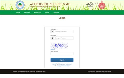 Log in - Haryana, Forest Department