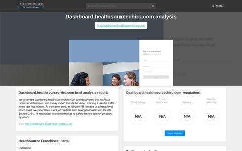 Dashboard Health Source Chiro. HealthSource Franchisee ...