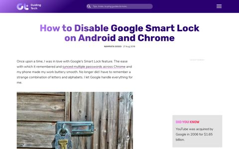 How to Disable Google Smart Lock on Android and Chrome