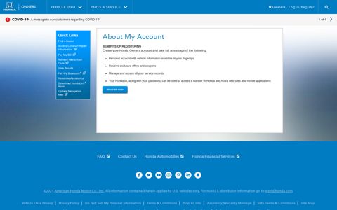 Account Benefits | Honda Owners Account | Honda Owners Site