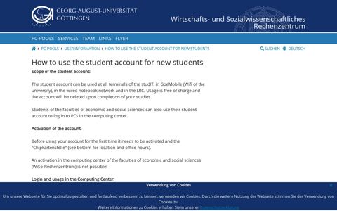 How to use the student account for new students - Georg ...