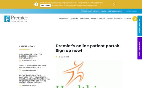 Premier's online patient portal: Sign up now!