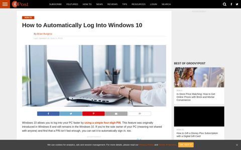 How to Automatically Log Into Windows 10 - groovyPost