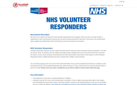 NHS Volunteer Responders - GoodSAM