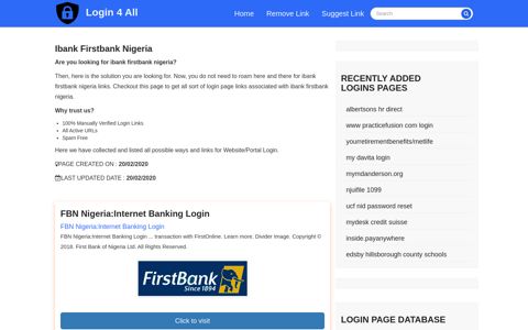 ibank firstbank nigeria - Official Login Page [100% Verified]