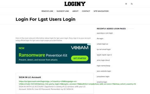 Login For Lgst Users Login ✔️ One Click Login - loginy.co.uk
