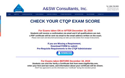 CTQP Student Registration - A&sw Consultants, inc.