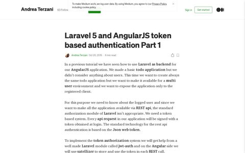 Laravel 5 and AngularJS token based authentication Part 1 ...
