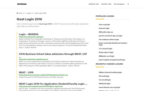 Ibsat Login 2016 ❤️ One Click Access - iLoveLogin