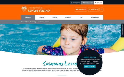 Swimming Lessons - Joondalup Leisure Centres