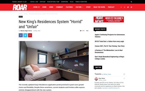 New King's Residences System "Horrid" and "Unfair" – Roar ...