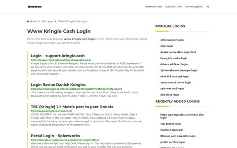 Www Kringle Cash Login ❤️ One Click Access