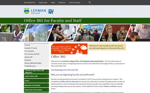 Office 365 for Faculty and Staff - Lehman College - CUNY