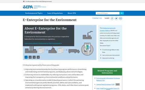 E-Enterprise for the Environment | US EPA