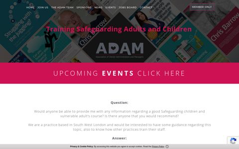 Training Safeguarding Adults and Children - ADAM Aspire