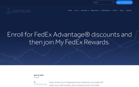 Enroll for FedEx Advantage® discounts and then join My ...