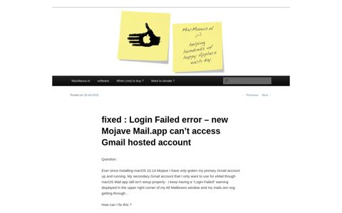fixed : Login Failed error – new Mojave Mail.app can't access ...