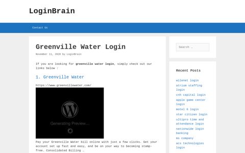 Greenville Water Login - LoginBrain