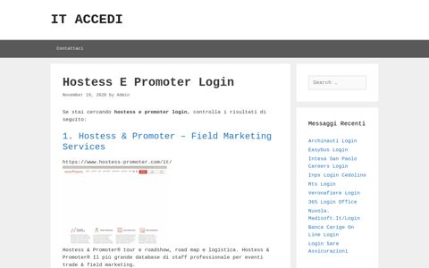 Hostess E Promoter Login - ItAccedi