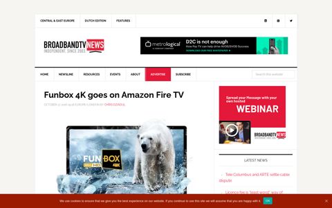 Funbox 4K goes on Amazon Fire TV - Broadband TV News